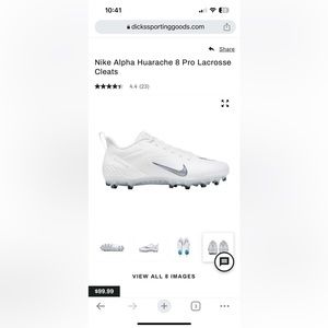 NIKE ALPHA HUARACHE 8 PRO LAX CLEATS